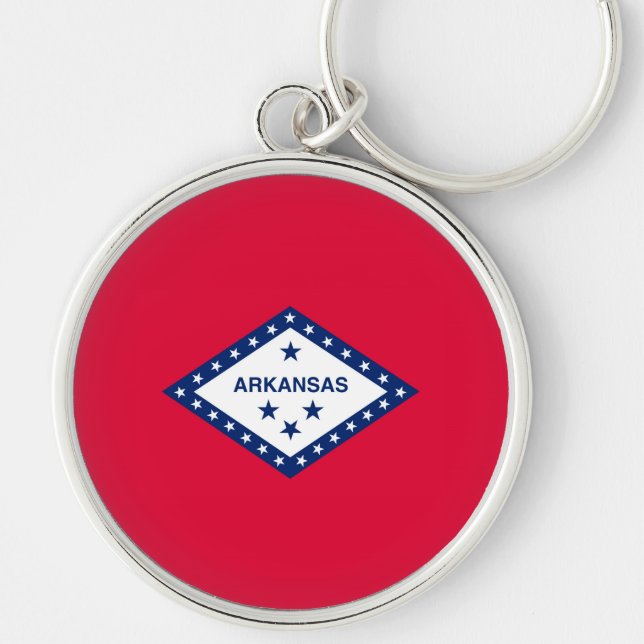 Llavero Diseño de la bandera del estado de Arkansas (Frente)
