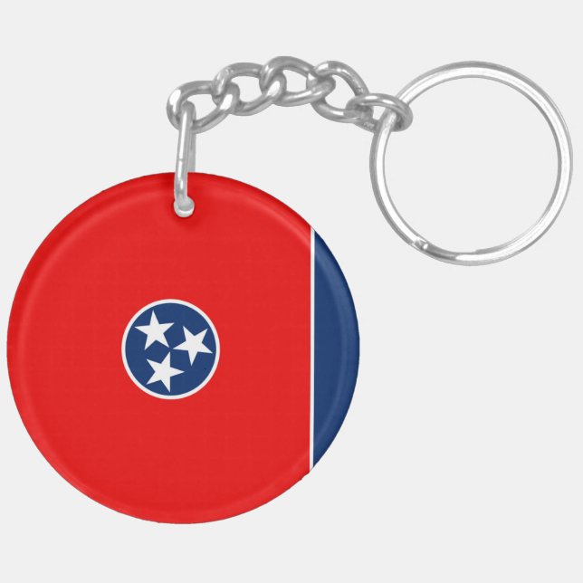 Llavero Diseño de la bandera del estado de Tennessee (Atrás Derecha)