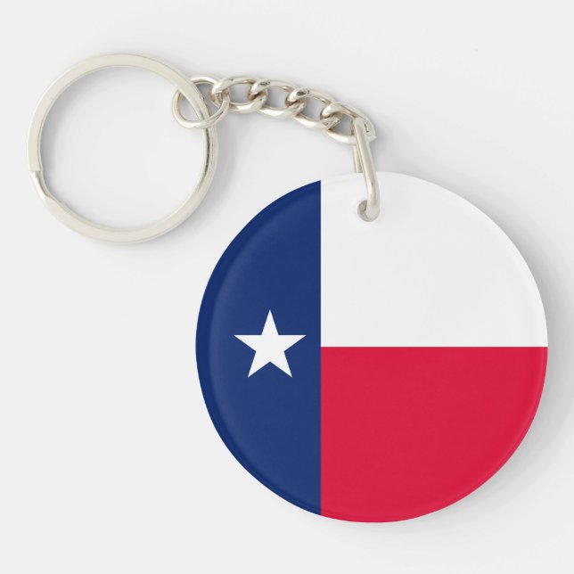 Llavero Diseño de la bandera del estado de Texas (Frente)