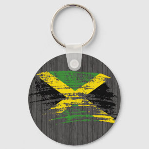 Llavero Diseño de la bandera jamaiquina de Guay