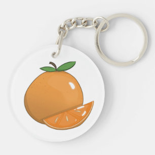 Llavero Diseño de la cadena de claves Juicy Citrus Naranja