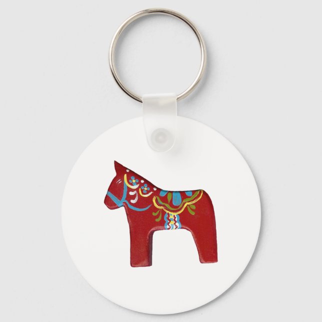 Llavero Diseño de la cadena de claves Red Dala Horse #15 (Anverso)
