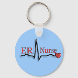Llavero Diseño de la enfermera QRS del ER