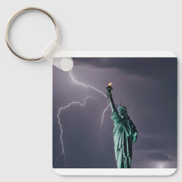 Llavero Diseño de la Estatua de la Libertad rectangular
