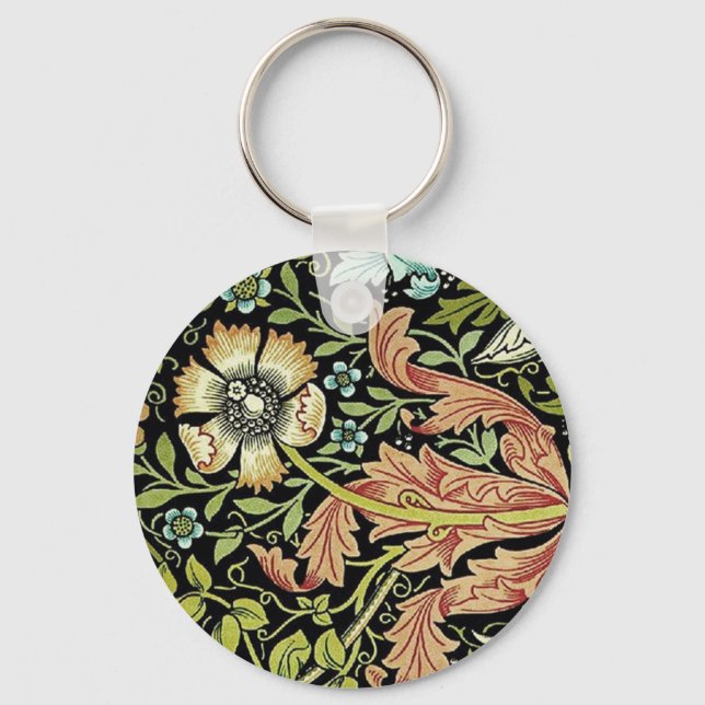 Llavero Diseño de la flor William Morris (Anverso)