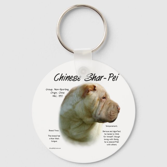 Llavero Diseño de la historia de Shar Pei en China (Anverso)