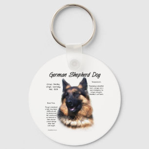 Llavero Diseño de la historia del perro pastor alemán (pel