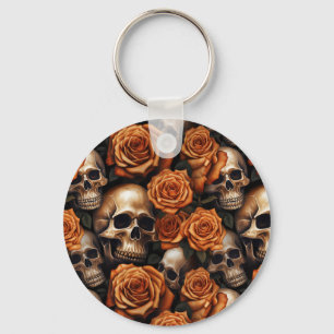 Llavero Diseño de la serie Calavera y Rosas 9