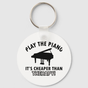 Llavero diseño de la terapia del piano