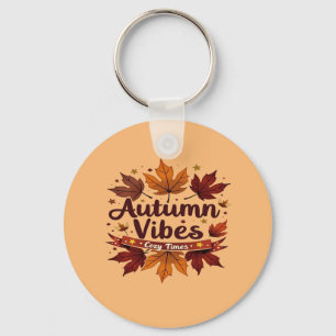 Llavero Diseño de las hojas de otoño de las acogedoras vib