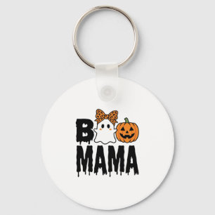 Llavero Diseño de lazo de calabaza fantasma de Halloween B