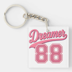 Llavero Diseño de letra script soñador 88