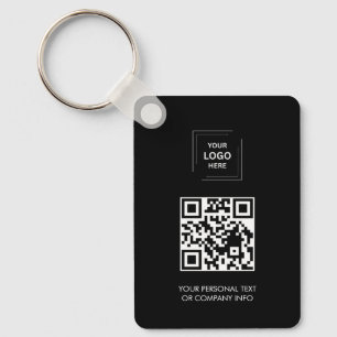 Llavero Diseño de logotipo empresarial de código QR person