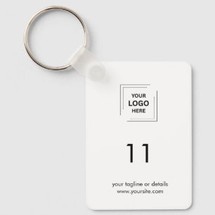 Llavero Diseño de logotipo y número de habitación moderno 