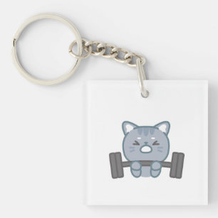 Llavero diseño de los amantes de los gimnasios de los gato
