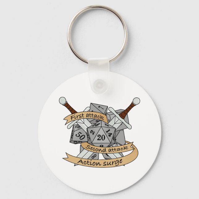 Llavero Diseño de los dados de combate (Anverso)
