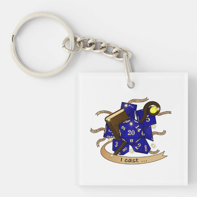 Llavero Diseño de los dados del asistente (Frente)