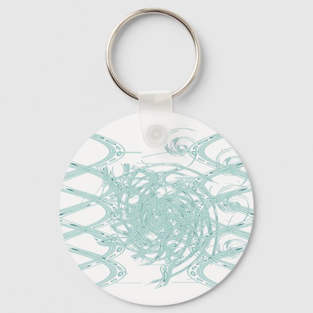 Llavero Diseño de luz verde en blanco (Anverso)