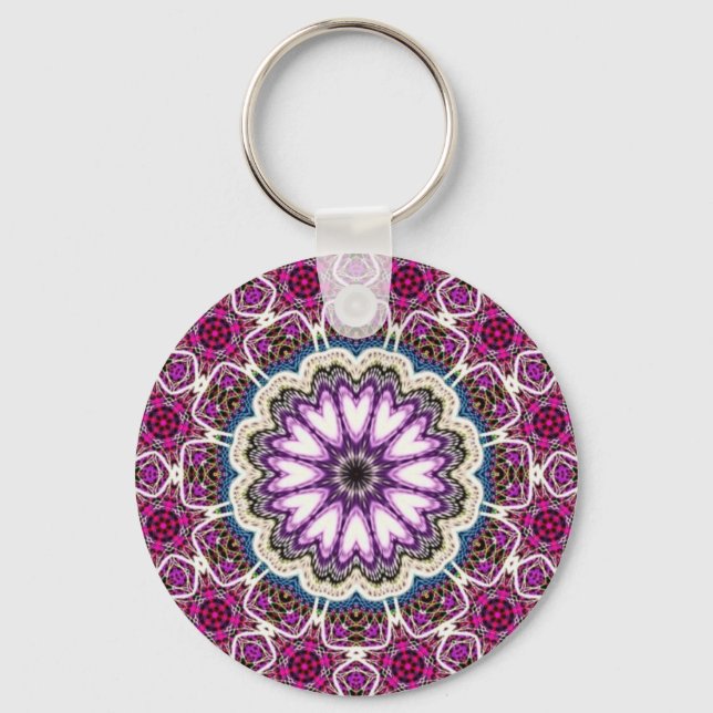 Llavero diseño de mandala (Anverso)