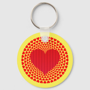 Llavero Diseño de Mandala de Corazones-25870