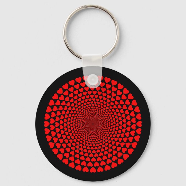 Llavero Diseño de Mandala de Corazones-25870 (Anverso)