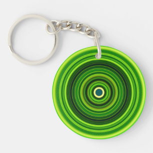 Llavero Diseño de Mandala verde geométrica-64555