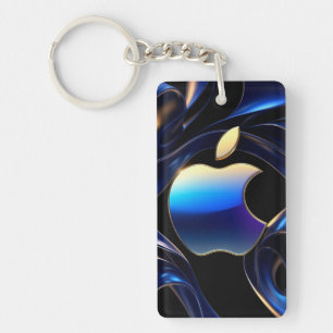 Llavero ✨ Diseño de manzana metálica para accesorios de ll