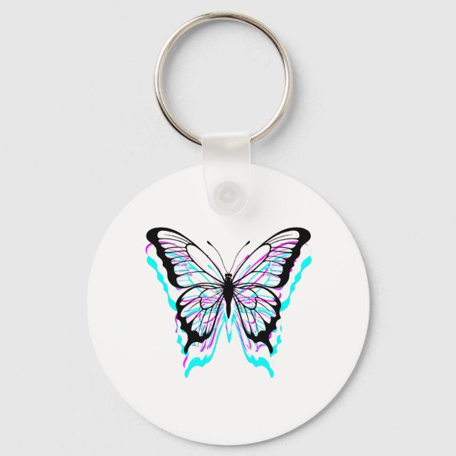 Llavero Diseño de mariposa con error (Anverso)