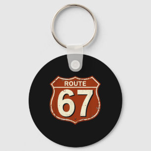 Llavero Diseño de meme divertido retro de la autopista 67