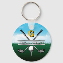 Diseño de monograma de golf elegante para personal