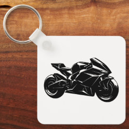 Llavero Diseño de motocicleta deportiva futurista