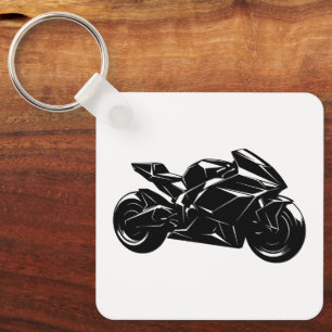 Llavero Diseño de motocicleta deportiva futurista