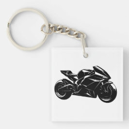 Llavero Diseño de motocicleta deportiva futurista