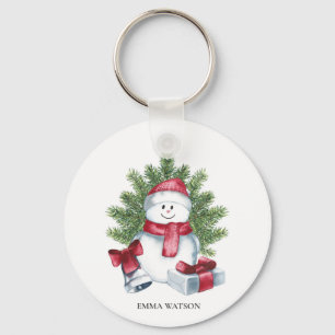 Llavero Diseño de muñeco de nieve de Navidad en