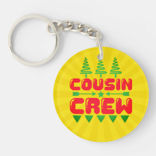 Llavero Diseño de Navidad para la tripulación de primos -