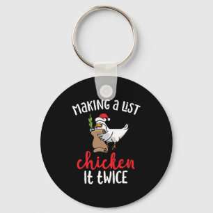 Llavero Diseño de Navidades de pollo divertidos