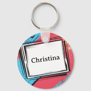 Llavero Diseño de nombre personalizado Pop Art: Arte vibra