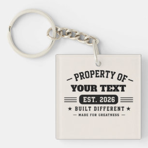 Llavero Diseño de nombre personalizado – T moderno minimal