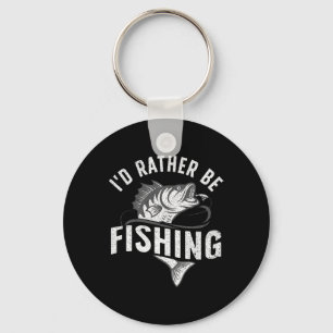 Llavero Diseño de novedad de pesca divertido para hombres,