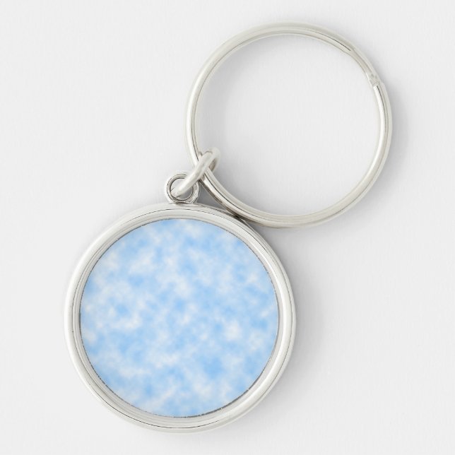 Llavero Diseño de nubes azules y blancas creado (Frente)