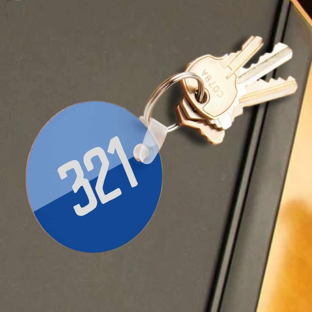 Llavero Diseño de números negrita. Anillo de claves (Subido por el creador)