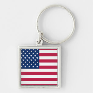 Llavero Diseño de orgullo de bandera estadounidense de EE.