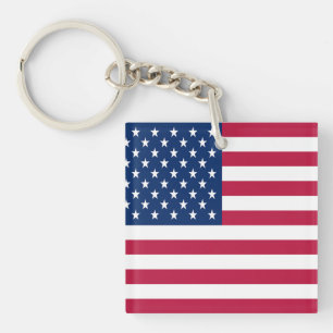 Llavero Diseño de orgullo de bandera estadounidense de EE.