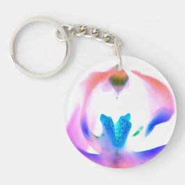 Llavero Diseño de orquídeas rosadas Keychain acrílico