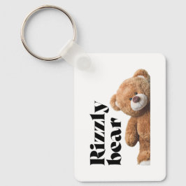 Llavero Diseño de oso de peluche adorable Rizzly cita dive
