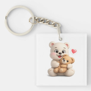 Llavero Diseño de oso de peluche adorable y lindo