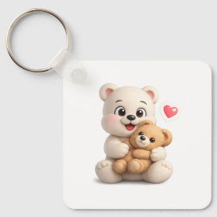 Llavero Diseño de oso de peluche adorable y lindo