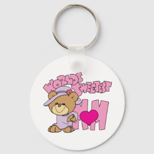 Llavero diseño de oso de peluche de la mamá más dulce del