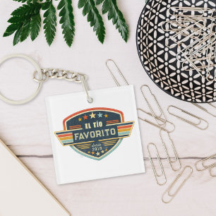Llavero Diseño de Parche Retro de Año Personalizado del Tí