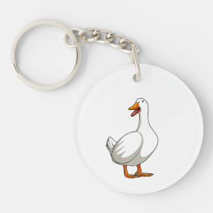 Llavero Diseño de pato lindo para hombres amantes de aves